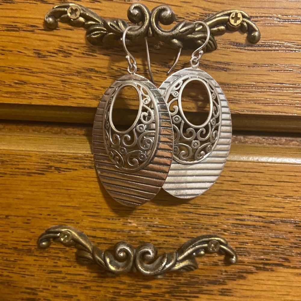 Sterling silver dangle earrings